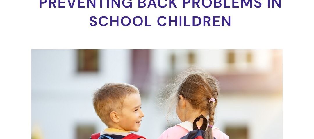 Right bag pack for children, preventing back pain